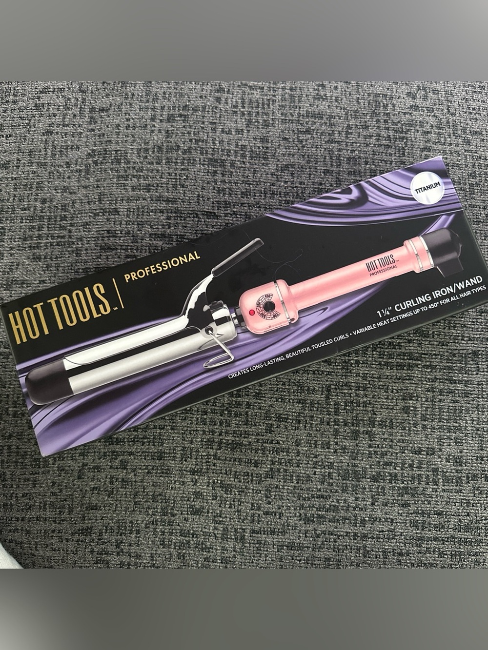 Hot Tools Professional 1-1/4" Pink Titanium Spring Curling Iron Model: HPK45 NIB